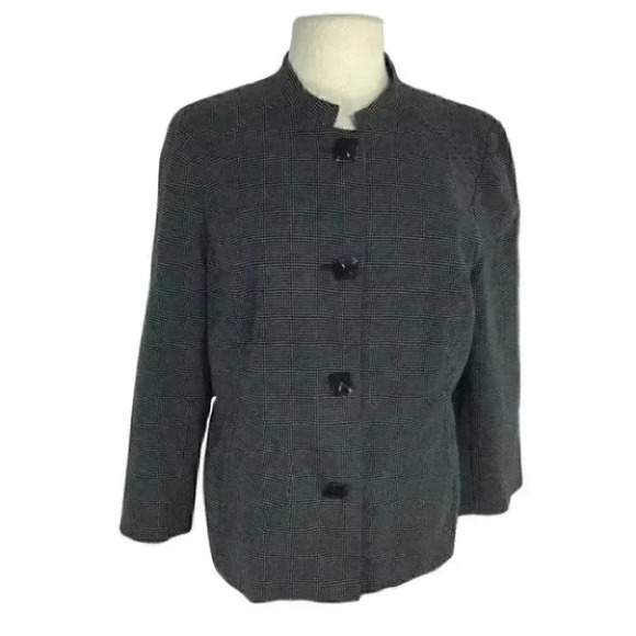Sandro L Jacket Fitted Rayon Blend Stretch Black - Picture 1 of 7